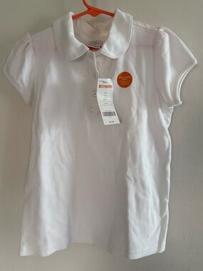 NWT Gymboree White Short-Sleeve Girls Polo Top Size 8
